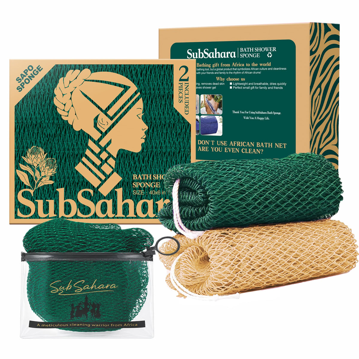 African Net Bath Scrubber