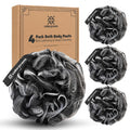 Large Mesh Shower Loofah Body Scrubber, 4-Pack