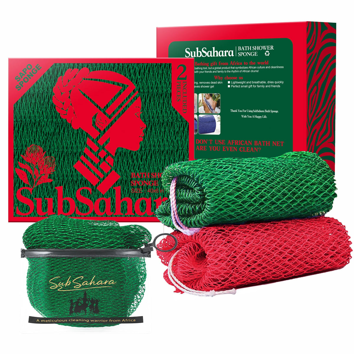 African Net Bath Scrubber