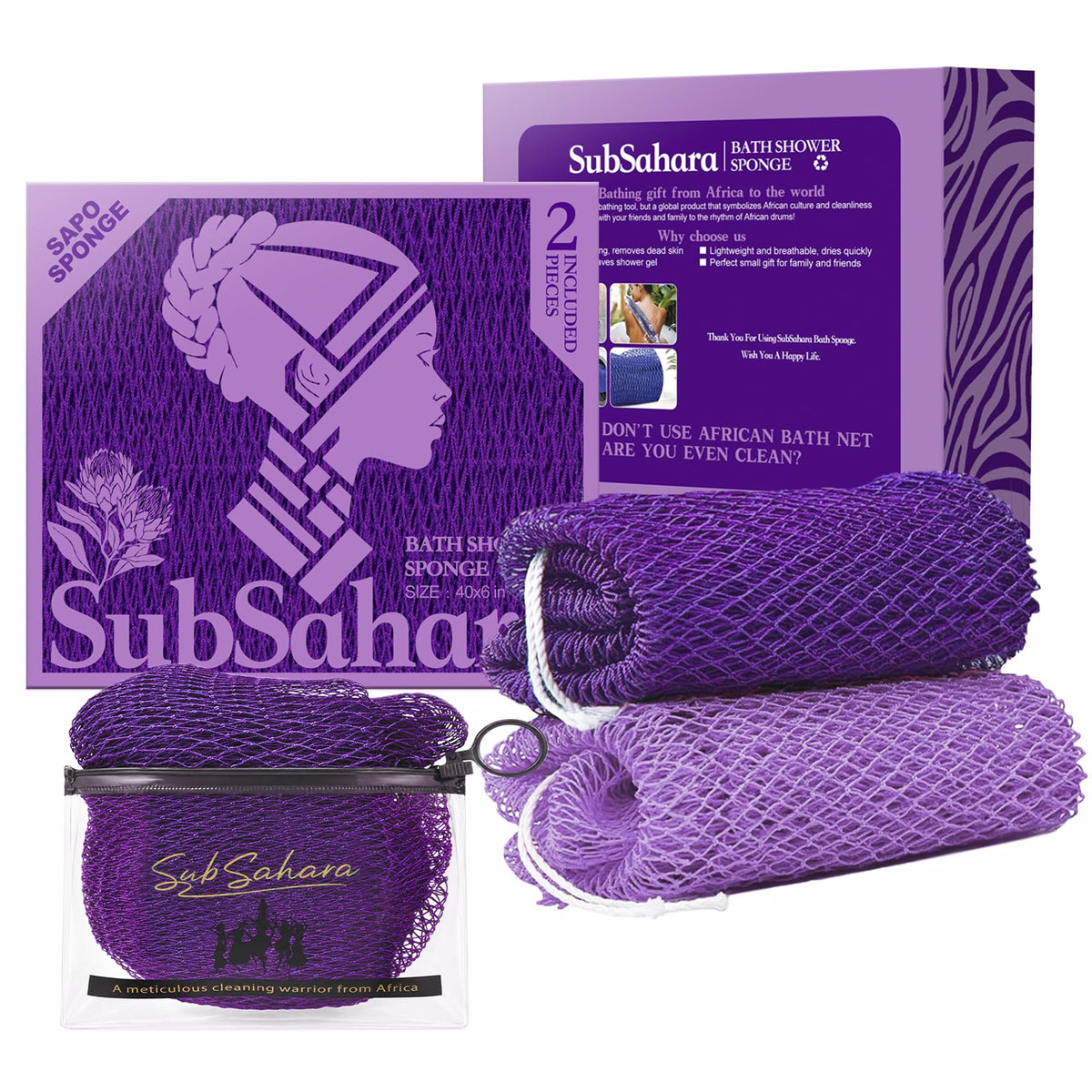African Net Bath Scrubber
