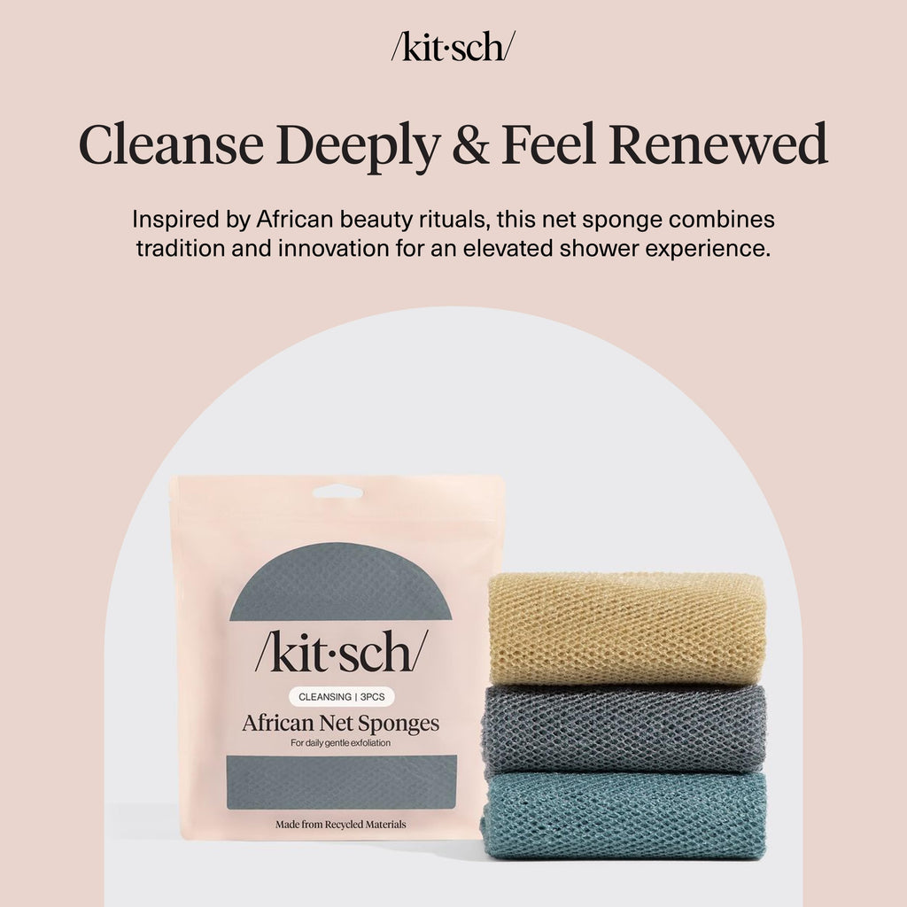 African Net Body Scrubber for Gentle Exfoliation