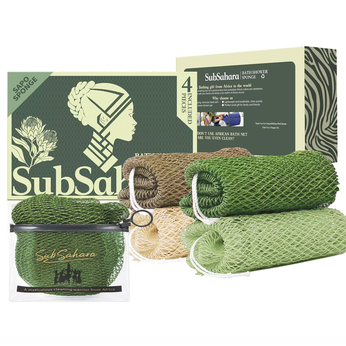 African Net Bath Scrubber