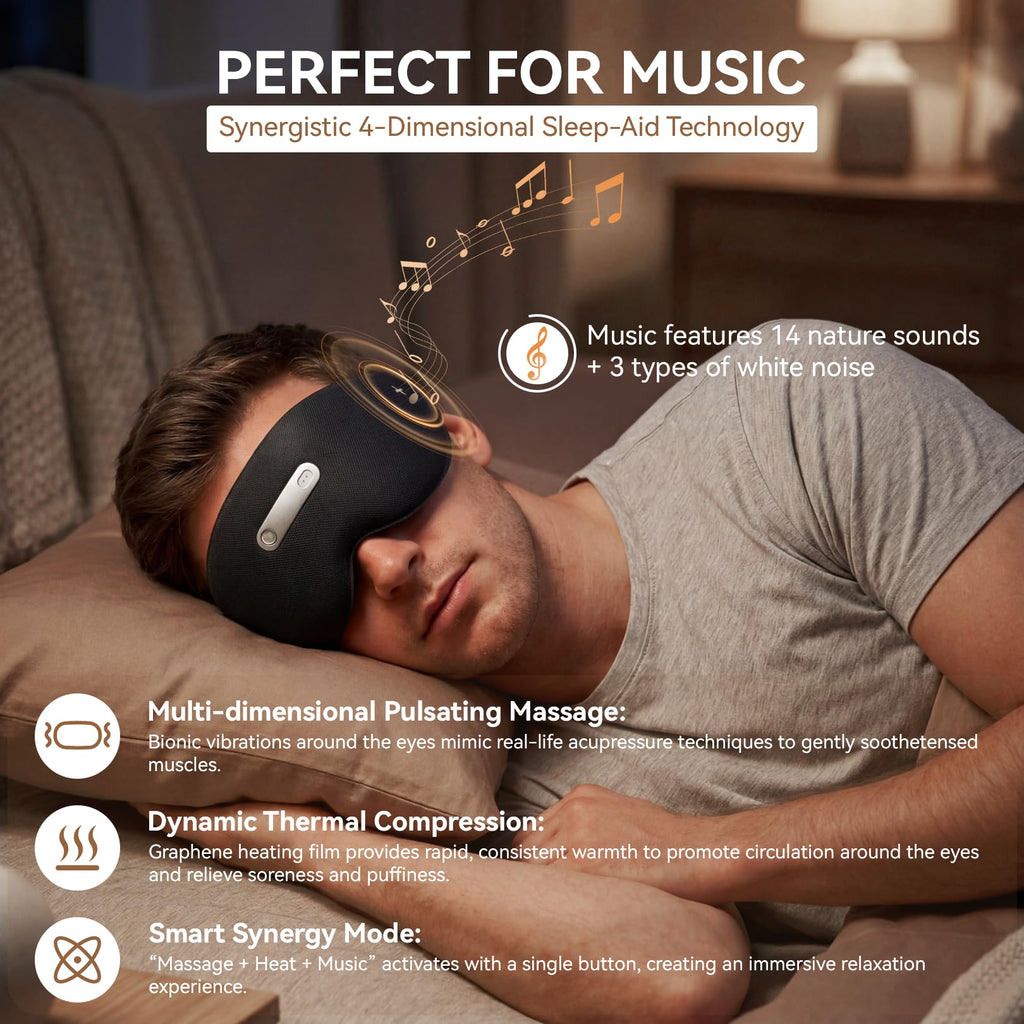 Smart Sleep Eye Mask with Heat & Massage